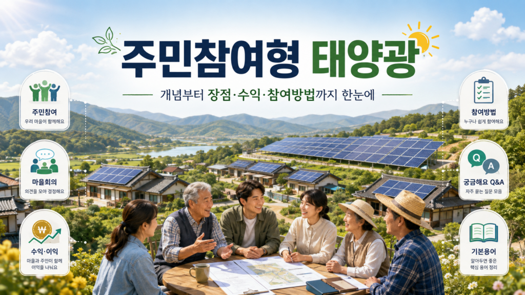 주민참여형 태양광사업은 누구나 참여할 수 있을까 1 주민참여형 태양광 메인페이지
