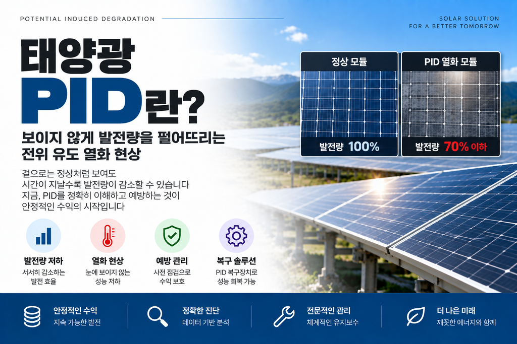 태양광 PID란 발전량이 서서히 떨어지는 가장 무서운 원인 1 태양광 PID란 발전량이 서서히 떨어지는 가장 무서운 원인