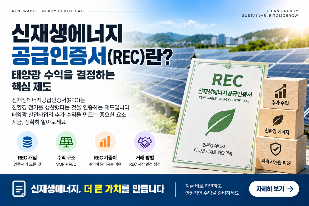 신재생에너지공급인증서(REC)란 태양광 수익을 결정하는 핵심 제도 1 신재생에너지공급인증서(REC)란 태양광 수익을 결정하는 핵심 제도