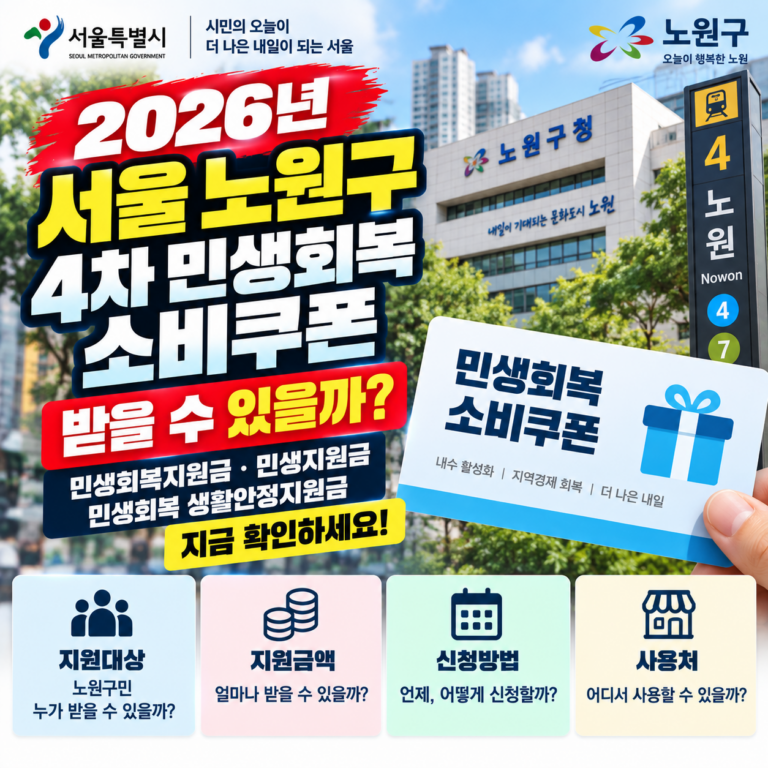 2026 서울 노원구 4차 민생회복 소비쿠폰 받을 수 있을까? 민생회복지원금·민생지원금·민생회복 생활안정지원금 지금 확인하세요 4 2026 서울 노원구 4차 민생회복 소비쿠폰 받을 수 있을까? 민생회복지원금·민생지원금·민생회복 생활안정지원금 지금 확인하세요