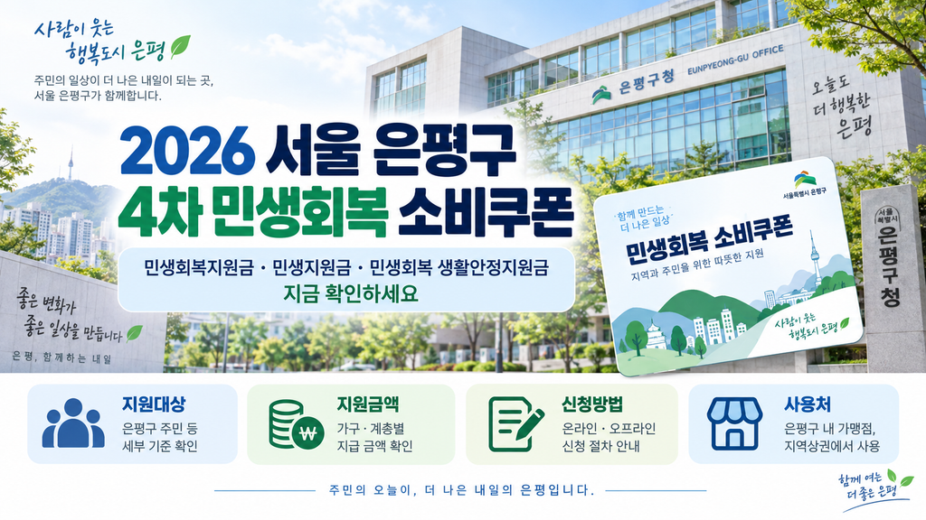 2026 서울 은평구 4차 민생회복 소비쿠폰 받을 수 있을까? 민생회복지원금·민생지원금·민생회복 생활안정지원금 지금 확인하세요 1 2026 서울 은평구 4차 민생회복 소비쿠폰 받을 수 있을까? 민생회복지원금·민생지원금·민생회복 생활안정지원금 지금 확인하세요