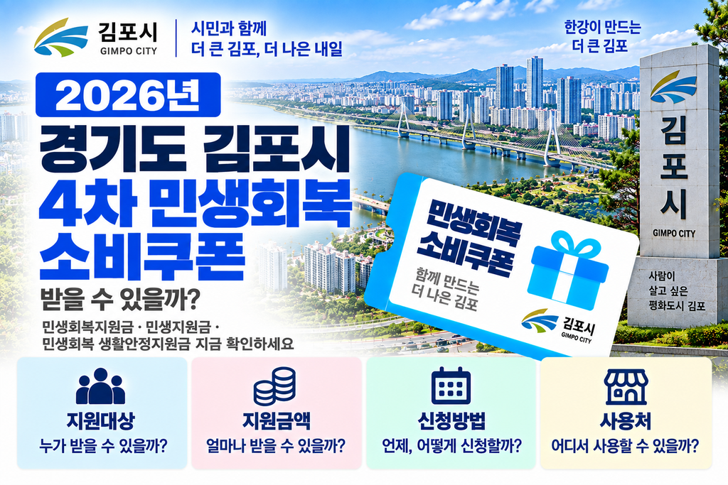 2026 경기도 김포시 4차 민생회복 소비쿠폰 받을 수 있을까? 민생회복지원금·민생지원금·민생회복 생활안정지원금 지금 확인하세요 1 2026 경기도 김포시 4차 민생회복 소비쿠폰 받을 수 있을까? 민생회복지원금·민생지원금·민생회복 생활안정지원금 지금 확인하세요