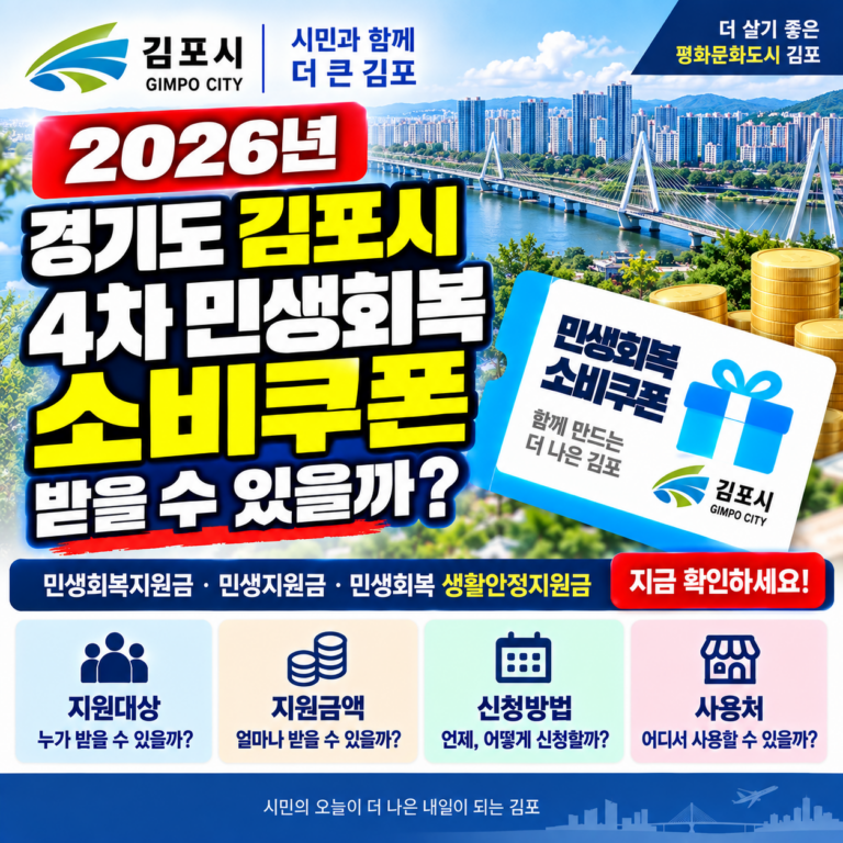 2026 경기도 김포시 4차 민생회복 소비쿠폰 받을 수 있을까? 민생회복지원금·민생지원금·민생회복 생활안정지원금 지금 확인하세요 3 2026 경기도 김포시 4차 민생회복 소비쿠폰 받을 수 있을까? 민생회복지원금·민생지원금·민생회복 생활안정지원금 지금 확인하세요
