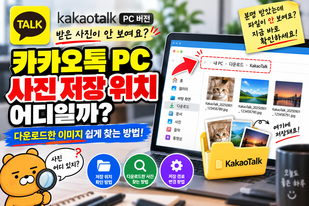 카카오톡 PC 사진 저장 위치 어디일까? 다운로드한 이미지 찾는 방법 1 카카오톡 PC 사진 저장 위치 어디일까? 다운로드한 이미지 찾는 방법