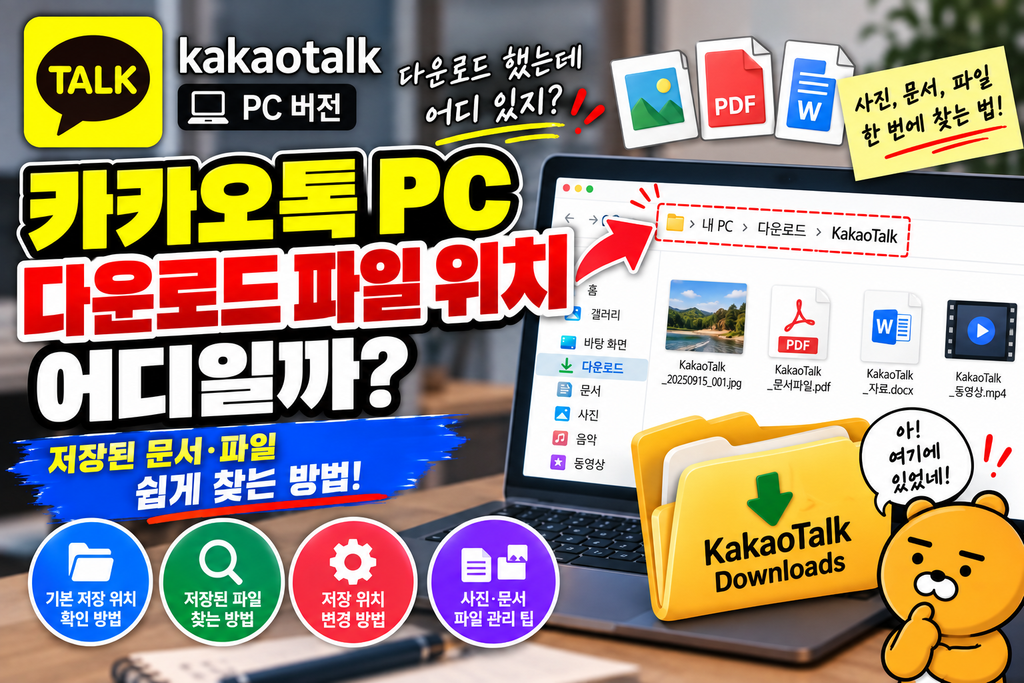 카카오톡 PC 다운로드 파일 위치 어디일까? 저장된 문서·파일 찾는 방법 1 카카오톡 PC 다운로드 파일 위치 어디일까? 저장된 문서·파일 찾는 방법