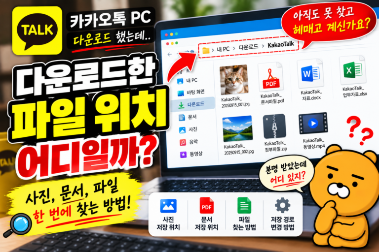 카카오톡 PC 다운로드 파일 위치 어디일까? 저장된 문서·파일 찾는 방법 4 카카오톡 PC 다운로드 파일 위치 어디일까? 저장된 문서·파일 찾는 방법