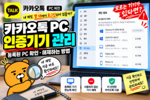 카카오톡 PC 인증기기 관리 방법|등록된 PC 확인·해제하는 방법 2 카카오톡 PC 인증기기 관리 방법|등록된 PC 확인·해제하는 방법