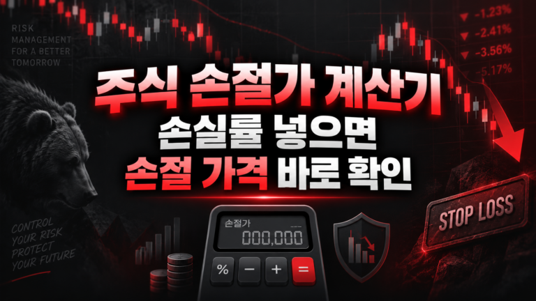 주식 손절가 계산기|손실률 넣으면 손절 가격 바로 확인 9 주식 손절가 계산기|손실률 넣으면 손절 가격 바로 확인