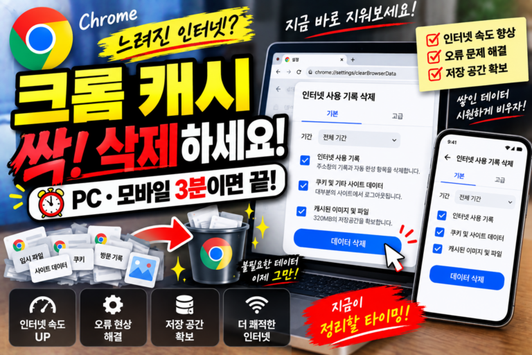 크롬 캐시 삭제 방법|PC·모바일에서 인터넷 기록 정리하는 방법 8 크롬 캐시 삭제 방법|PC·모바일에서 인터넷 기록 정리하는 방법