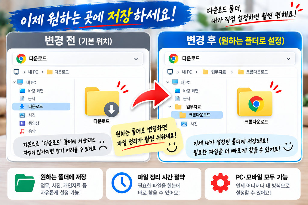 크롬 다운로드 위치 변경 방법|파일 저장 폴더 원하는 곳으로 설정하기 3 ChatGPT Image 2026년 9월 21일 오전 09 51 28