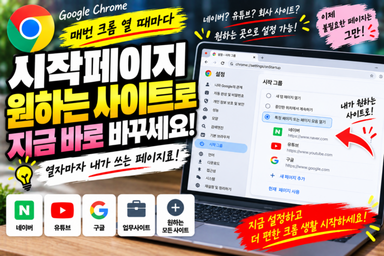 크롬 시작페이지 설정 방법|원하는 사이트로 첫 화면 바꾸기 6 크롬 시작페이지 설정 방법|원하는 사이트로 첫 화면 바꾸기
