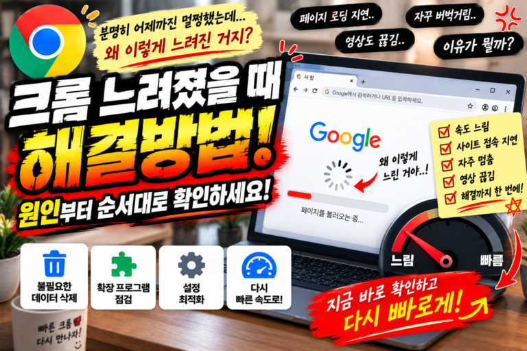 크롬 느려졌을 때 해결방법|속도 느림·버벅임 원인부터 순서대로 확인 5 크롬 느려졌을 때 해결방법|속도 느림·버벅임 원인부터 순서대로 확인