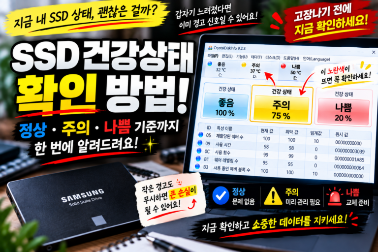 SSD 건강상태 확인 방법|정상·주의·나쁨 기준 알아보기 9 SSD 건강상태 확인 방법|정상·주의·나쁨 기준 알아보기