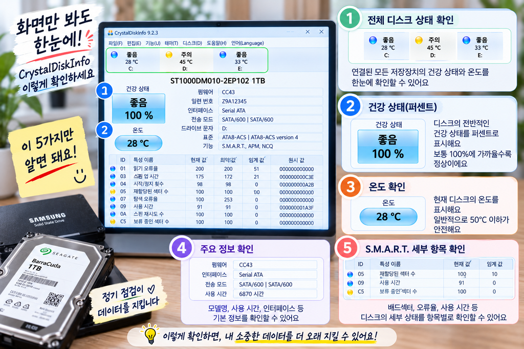 CrystalDiskInfo 사용방법|SSD·HDD 상태 확인하는 방법 정리 2 CrystalDiskInfo 사용방법