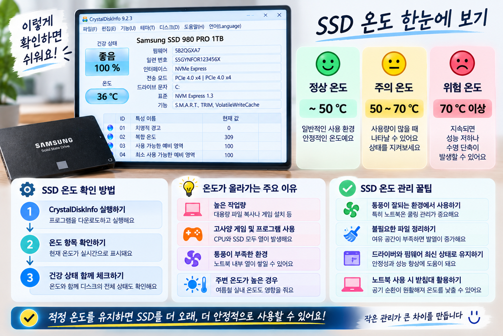 SSD 온도 몇 도가 정상일까? 적정 온도와 위험 온도 확인 2 SSD 온도 몇 도가 정상일까