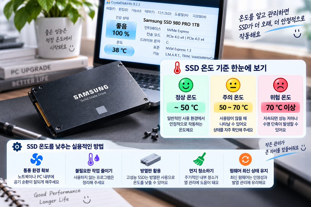 SSD 온도 몇 도가 정상일까? 적정 온도와 위험 온도 확인 3 SSD 온도 몇 도가 정상일까1