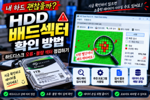 HDD 배드섹터 확인 방법|하드디스크 오류·불량 섹터 점검하기 4 HDD 배드섹터 확인 방법|하드디스크 오류·불량 섹터 점검하기