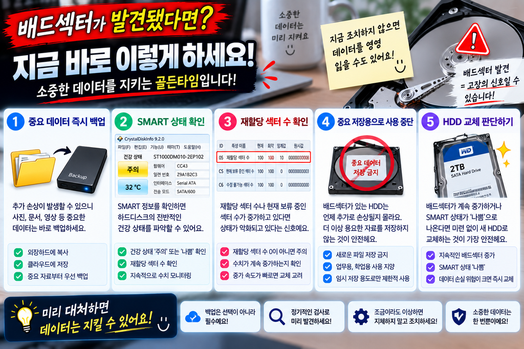 HDD 배드섹터 확인 방법|하드디스크 오류·불량 섹터 점검하기 3 HDD 배드섹터 확인 방법1