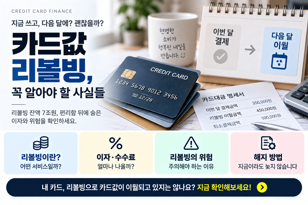 카드값 다음 달로 넘기고 있다면 주의하세요｜리볼빙 잔액 7조원, 이자가 문제입니다