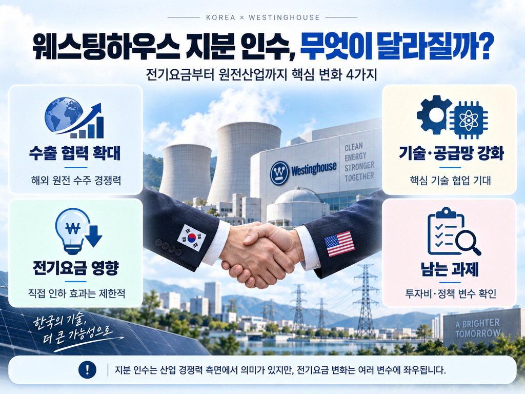 한국이 웨스팅하우스 지분을 사면 뭐가 달라질까|전기요금·원전산업 영향 정리 2 한국이 웨스팅하우스 지분을 사면 뭐가 달라질까