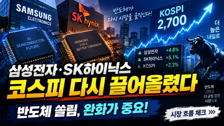 삼성전자·SK하이닉스 다시 끌어올린 코스피|반도체 쏠림 완화가 중요한 이유 8 삼성전자·SK하이닉스 다시 끌어올린 코스피|반도체 쏠림 완화가 중요한 이유