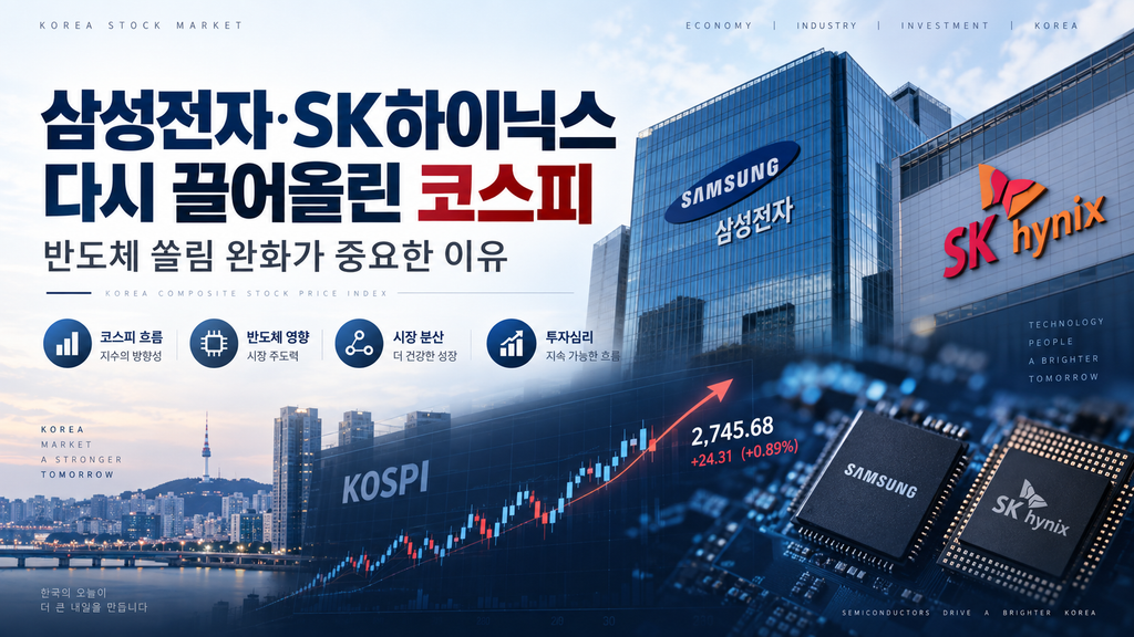 삼성전자·SK하이닉스 다시 끌어올린 코스피|반도체 쏠림 완화가 중요한 이유 1 삼성전자·SK하이닉스 다시 끌어올린 코스피|반도체 쏠림 완화가 중요한 이유