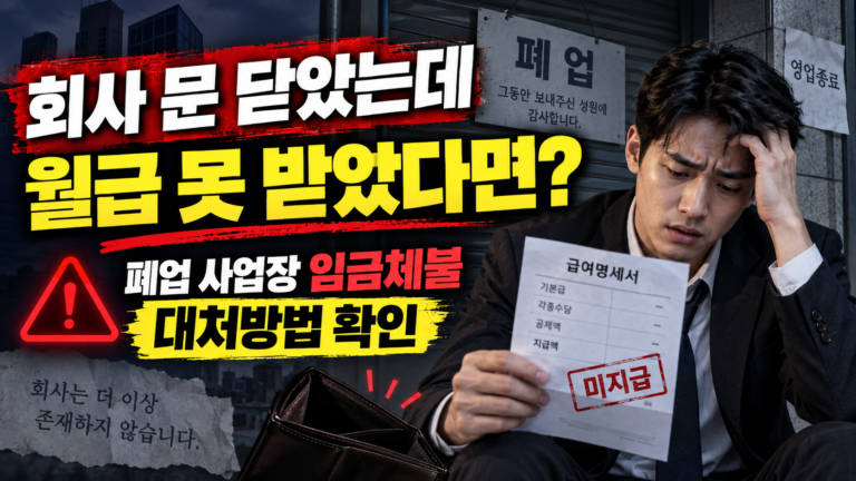 회사가 문 닫았는데 월급 못 받았다면? 폐업 사업장 임금체불 대처방법 5 회사가 문 닫았는데 월급 못 받았다면? 폐업 사업장 임금체불 대처방법