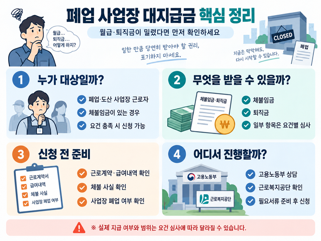 회사가 문 닫았는데 월급 못 받았다면? 폐업 사업장 임금체불 대처방법 3 ChatGPT Image 2026년 9월 22일 오후 12 33 13