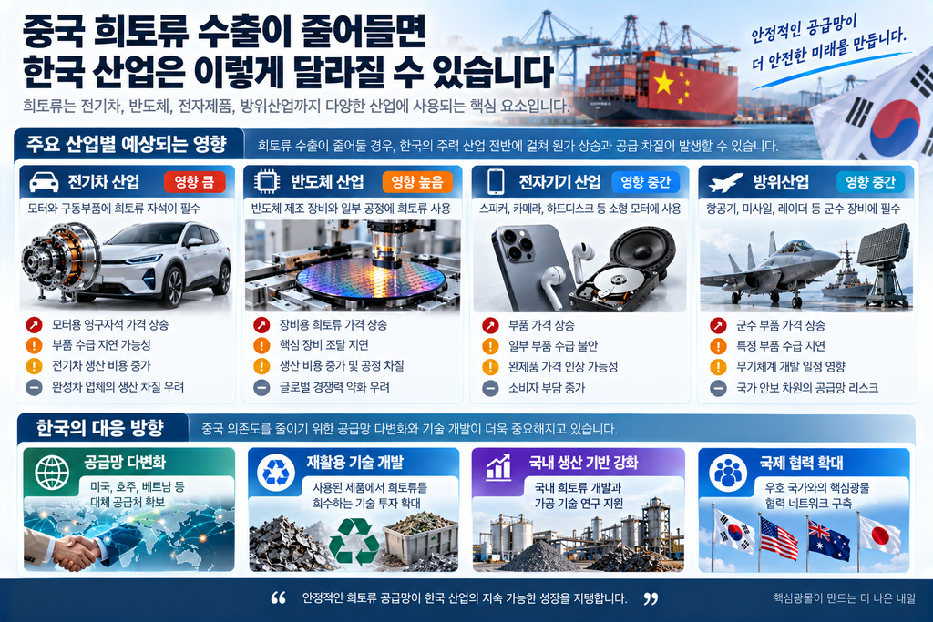 중국이 희토류 수출을 줄이면 한국에는 어떤 영향이 있을까? 3 희토류. 한국 산업은 이렇게 달라질 수 있다