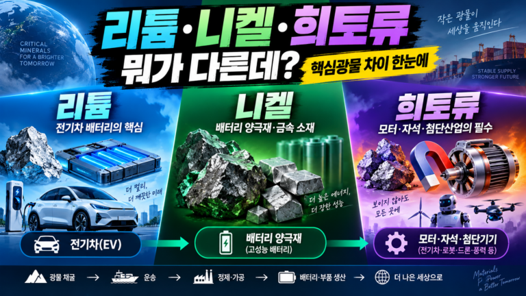 핵심광물이란 무엇일까? 리튬·니켈·희토류 차이 정리 6 핵심광물이란 무엇일까? 리튬·니켈·희토류 차이 정리