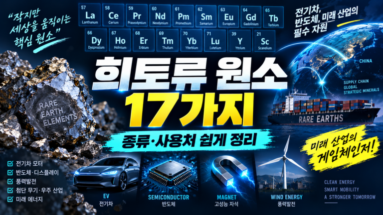 희토류 원소 17가지 총정리|종류와 사용처 쉽게 알아보기 6 희토류 원소 17가지 총정리|종류와 사용처 쉽게 알아보기