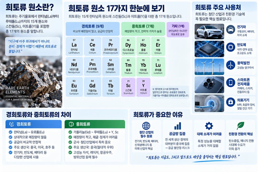 희토류 원소 17가지 총정리|종류와 사용처 쉽게 알아보기 2 희토류 원소 17가지