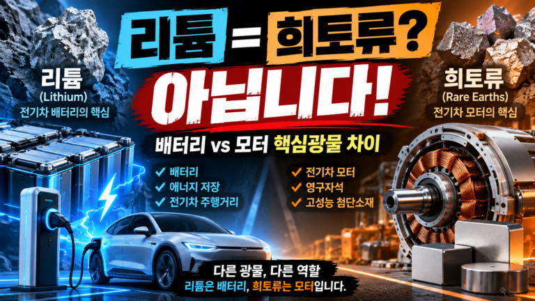 희토류와 리튬은 같은 걸까? 전기차 핵심 광물 차이 정리 5 희토류와 리튬은 같은 걸까? 전기차 핵심 광물 차이 정리