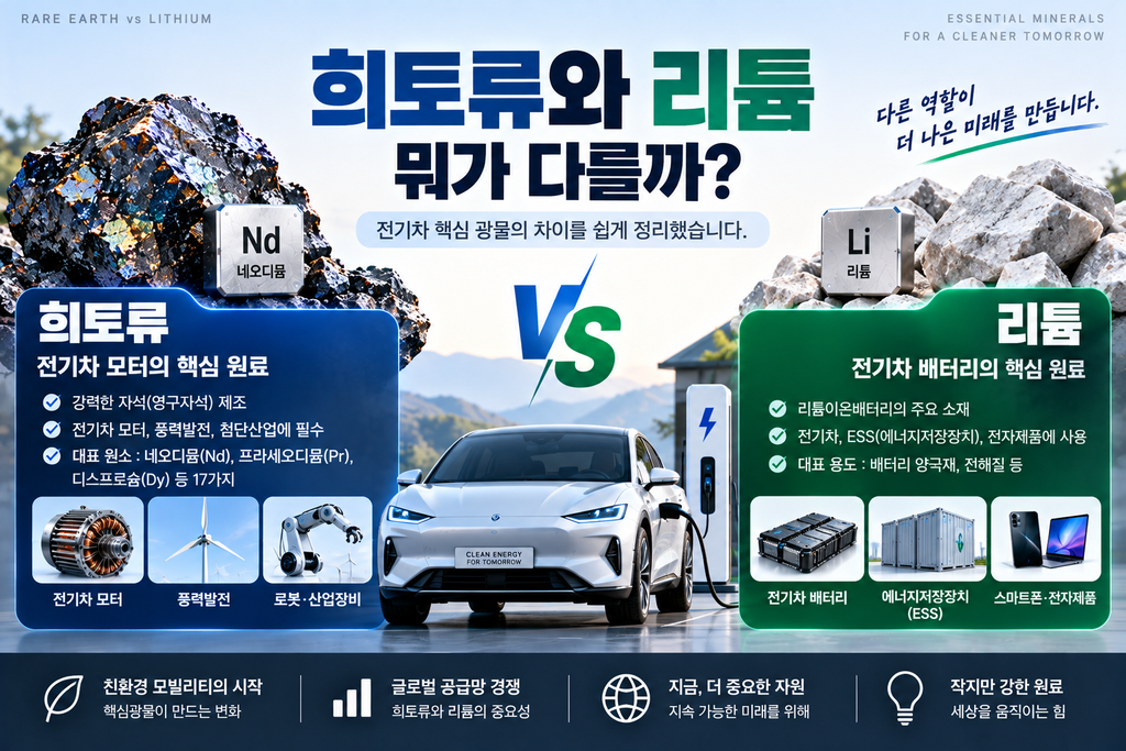 희토류와 리튬은 같은 걸까? 전기차 핵심 광물 차이 정리 2 희토류와 리튬 ?