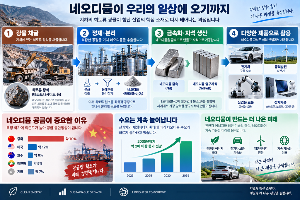 네오디뮴이 뭐길래 전기차와 풍력발전에 꼭 필요할까? 3 네오디뮨이 우리의 일상에 오기까지