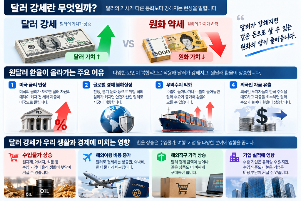 달러 강세란 무엇일까? 원화 가치와 환율 쉽게 이해하기 2 달러 강세