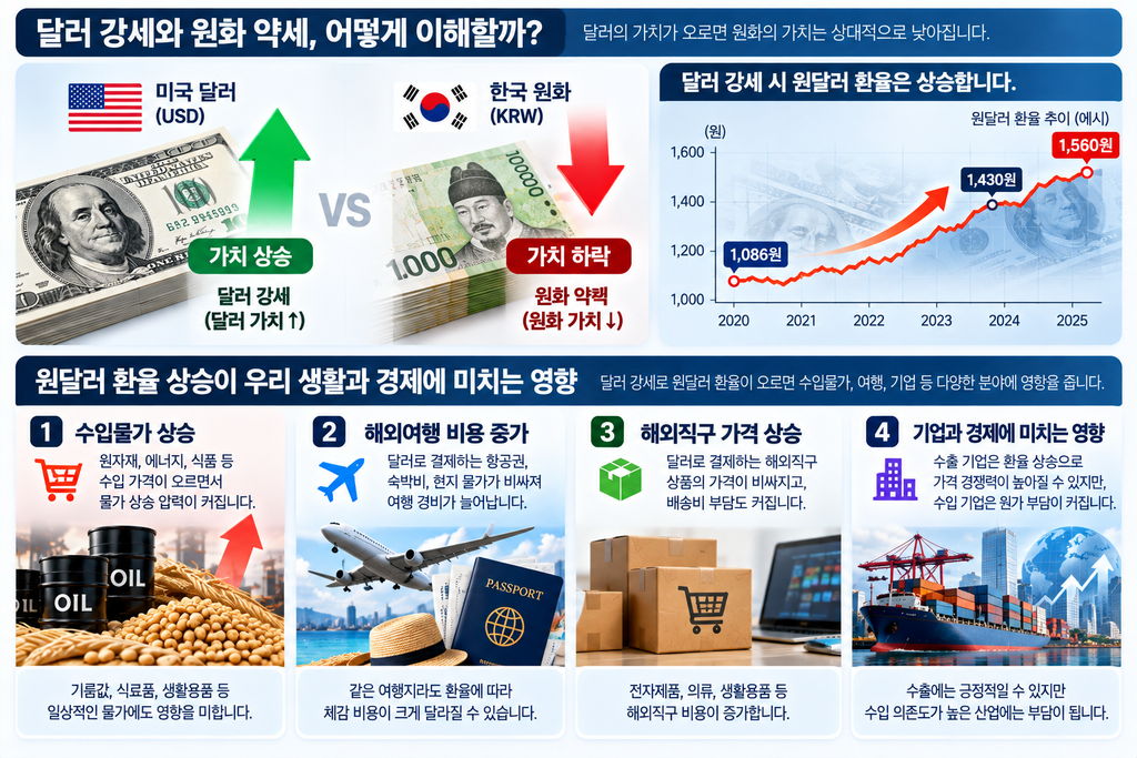달러 강세란 무엇일까? 원화 가치와 환율 쉽게 이해하기 3 달러 강세 원화 약세