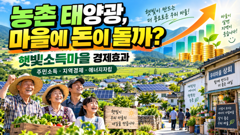 햇빛소득마을이 경제에 미치는 영향|농촌 태양광이 지역경제를 바꿀 수 있을까? 7 햇빛소득마을이 경제에 미치는 영향|농촌 태양광이 지역경제를 바꿀 수 있을까?
