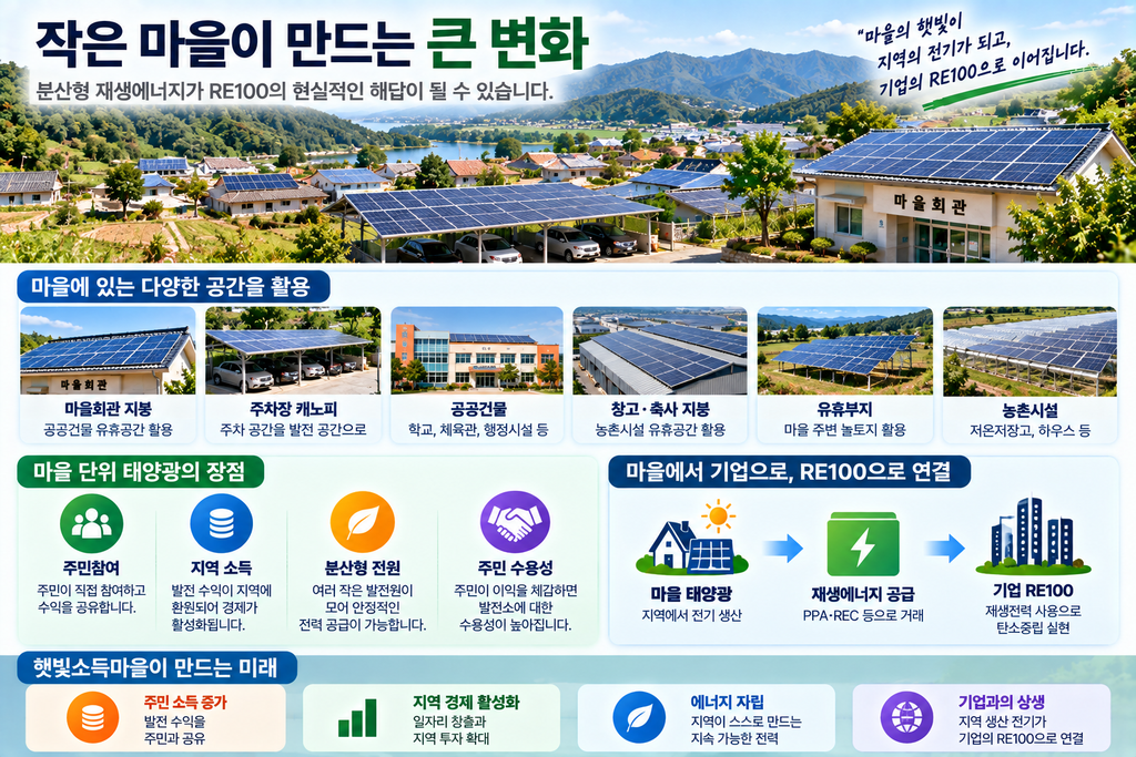 RE100 시대, 한국 재생에너지 해법은 마을에 있을까? 2 작은 마을이 만드는 큰 변화