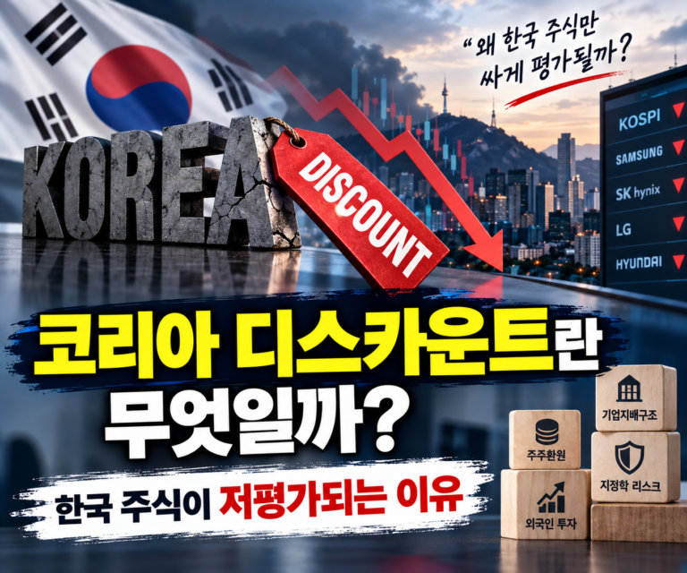 코리아 디스카운트란 무엇일까? 한국 주식이 저평가되는 이유 3 코리아 디스카운트란 무엇일까? 한국 주식이 저평가되는 이유