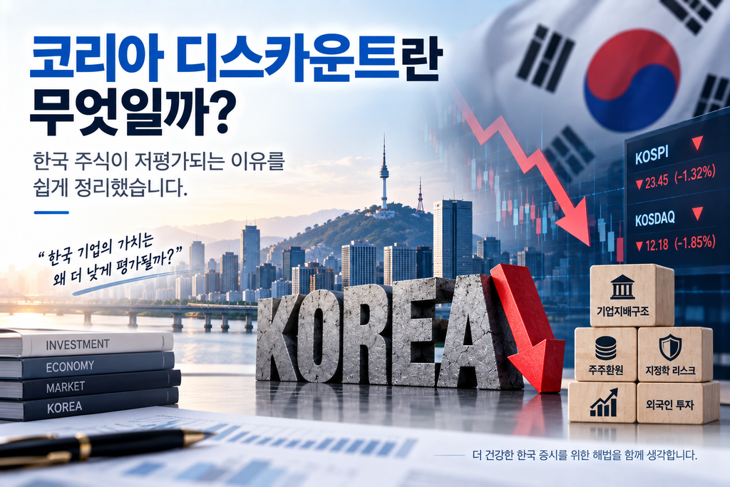 코리아 디스카운트란 무엇일까? 한국 주식이 저평가되는 이유 1 코리아 디스카운트란 무엇일까? 한국 주식이 저평가되는 이유