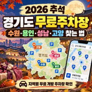 2026 추석 경기도 무료 주차장|수원·용인·성남·고양 등 지역별 찾는 방법 5 2026 추석 경기도 무료 주차장|수원·용인·성남·고양 등 지역별 찾는 방법