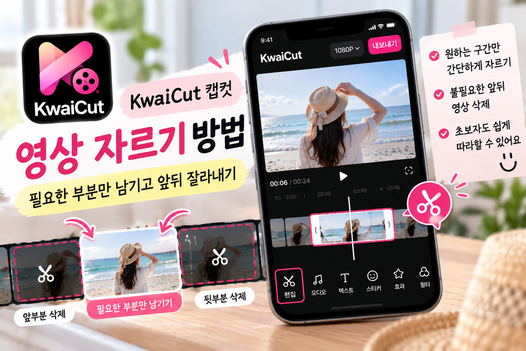 KwaiCut 영상 자르기 방법|필요한 부분만 남기고 앞뒤 잘라내기 1 KwaiCut 캡컷 영상 자르기 방법|필요한 부분만 남기고 앞뒤 잘라내기