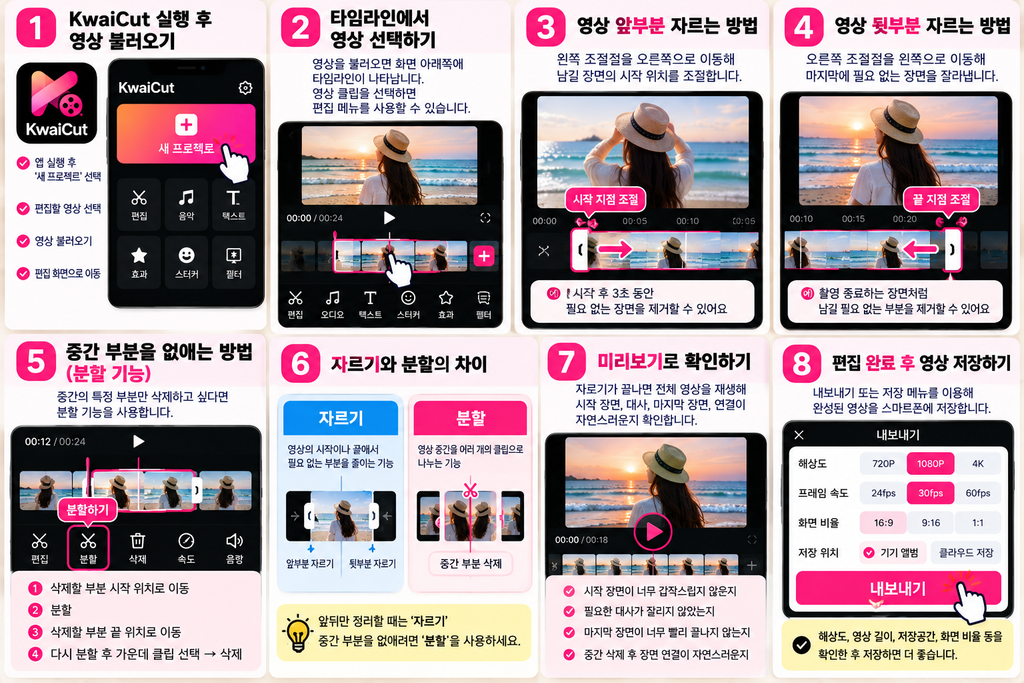 KwaiCut 영상 자르기 방법|필요한 부분만 남기고 앞뒤 잘라내기 2 캡컷 사용하기