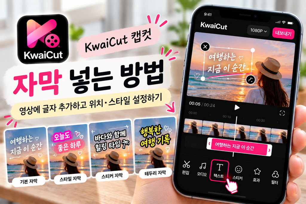 KwaiCut 자막 넣는 방법|영상에 글자 추가하고 위치·스타일 설정하기 1 KwaiCut 자막 넣는 방법|영상에 글자 추가하고 위치·스타일 설정하기