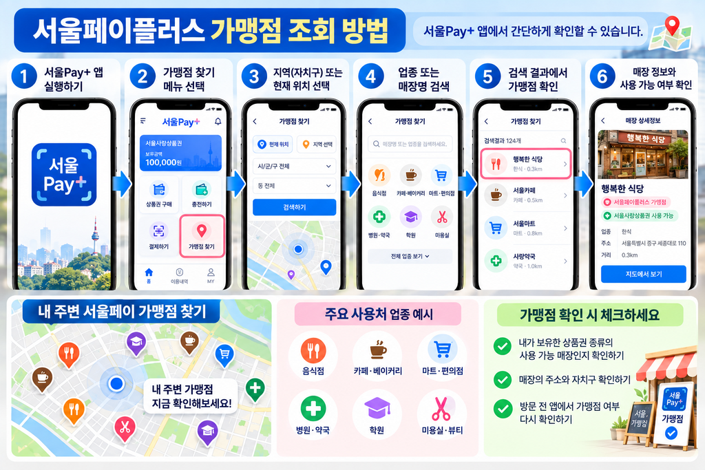 서울Pay+ 서울페이플러스 가맹점 조회 방법|내 주변 사용 가능한 곳 찾기 2 가맹점 조회 방법