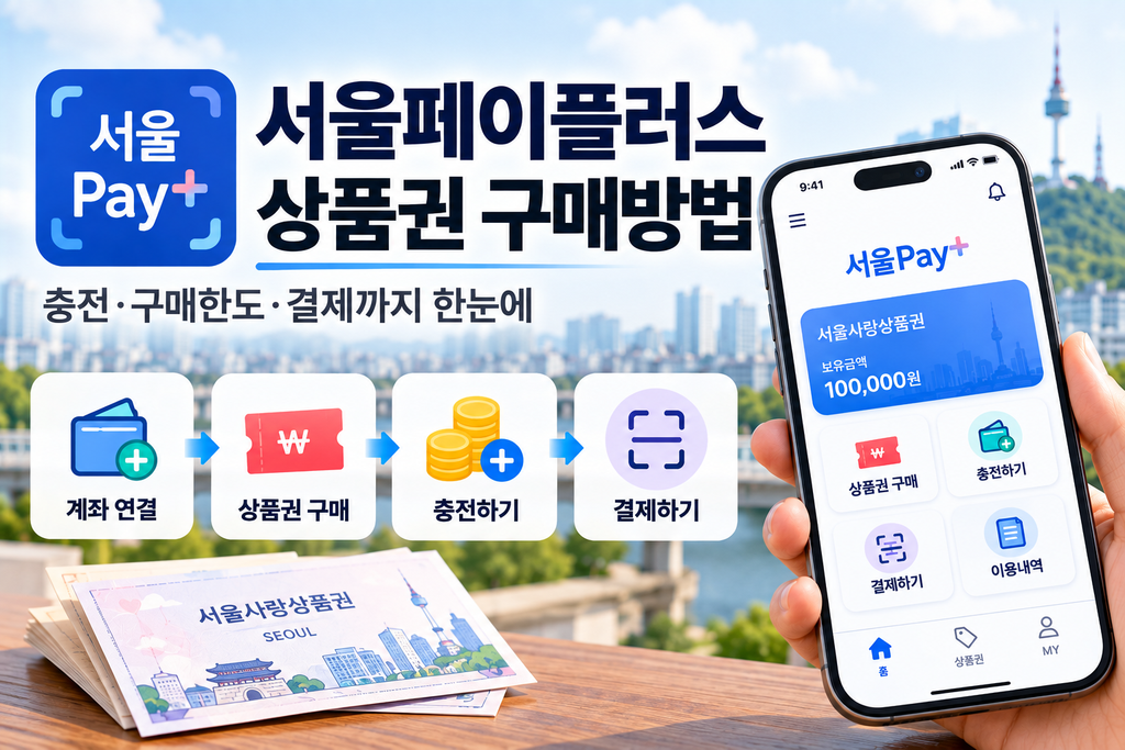 서울Pay+ 서울페이플러스 상품권 구매방법|충전·구매한도·결제까지 1 서울Pay+ 서울페이플러스 상품권 구매방법|충전·구매한도·결제까지