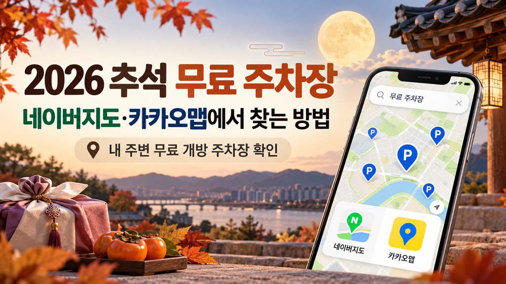 2026 추석 무료 주차장 네이버지도·카카오맵에서 찾는 방법 1 2026 추석 무료 주차장 네이버지도·카카오맵에서 찾는 방법