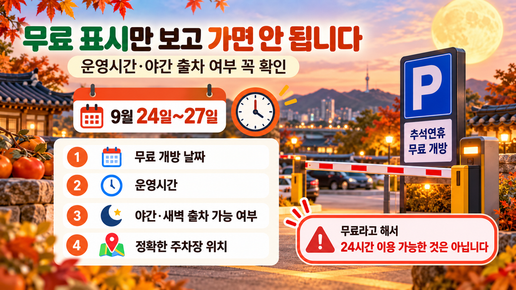 2026 추석 무료 주차장 네이버지도·카카오맵에서 찾는 방법 4 무료 표시만...