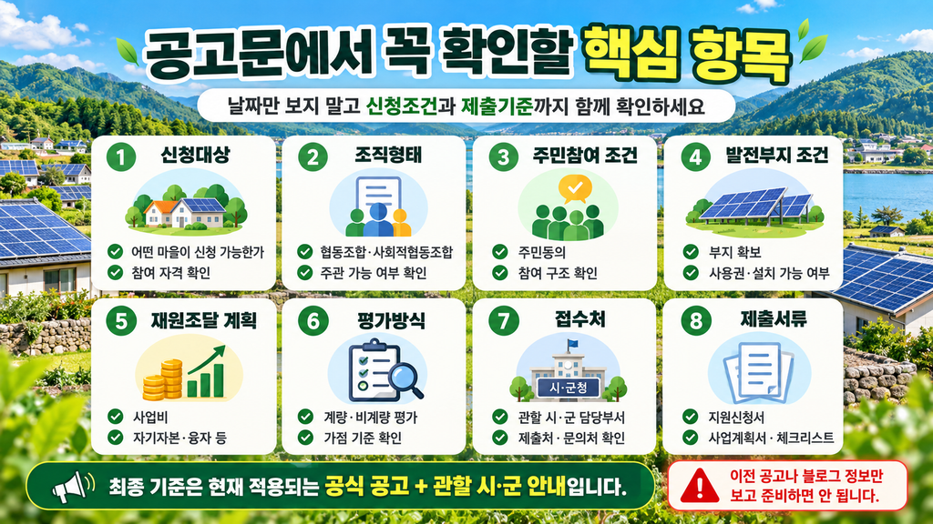 햇빛소득마을 공고 어디서 확인할까? 2026년 3차 공모 내용과 공식 확인 방법 5 핵심정리